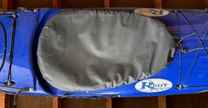lot 4 image: Riot Kayak with Pilot Rudder System and Talic Racks