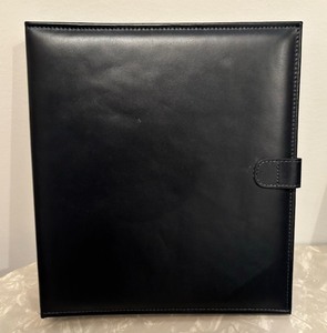 lot 249 image: 9 Leather Bound 3 Ring Portfolio Binders