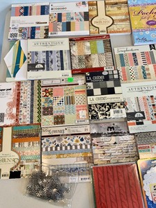 lot 85 image: Crafting Paper, Embellishments, Table Top Chalkboards and More