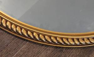 lot 37 image: Round Vintage Gold Wall Mirror