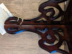 lot 304 image: New Petite Mahogany Bombay Wall Shelf