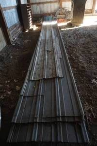 lot 18 image: approximately 17 sheets used of galvanized steel