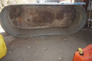 lot 28 image: galvanized livestock water tank
