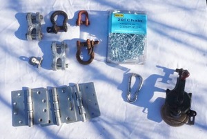 lot 69 image: chain, hinges, clevises
