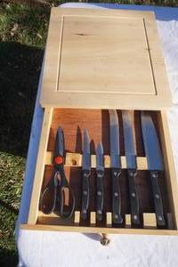 lot 103 image: stainless steel knives
