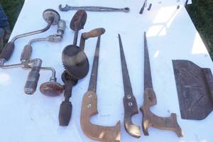 lot 130 image: antique hand tools