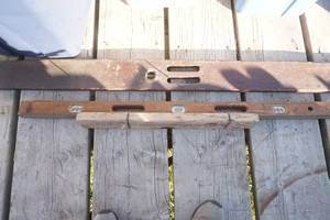 lot 134 image: antique wood levels