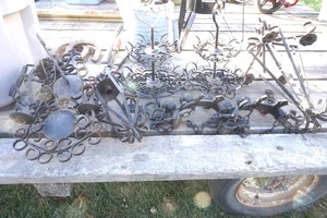 lot 146 image: wrought iron sconces and candle holders