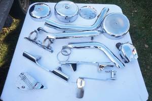 lot 157 image: chrome motorcycle parts