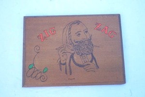 lot 164 image: wood Zig Zag wall plaque