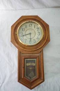 lot 202 image: wood wall clock