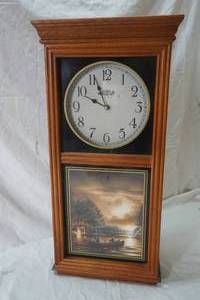 lot 203 image: wood wall clock