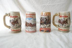 lot 214 image: Budweiser beer steins