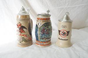 lot 215 image: Budweiser beer steins