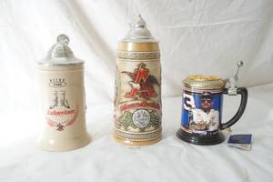 lot 216 image: Budweiser beer steins