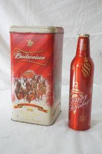 lot 219 image: Budweiser tin