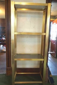 lot 252 image: brass shelf