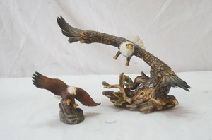 lot 295 image: eagle figurines