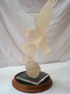 lot 300 image: frosted glass eagle figurine