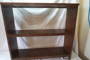 lot 305 image: wood bookshelf
