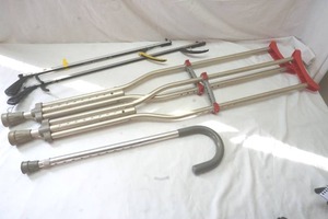 lot 339 image: crutches, walking cane, grab stick