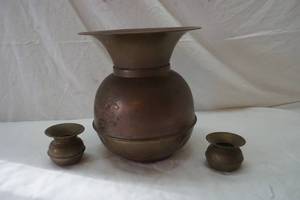 lot 343 image: Pony Express copper spittoons