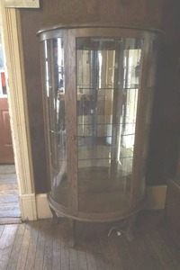lot 345 image: antique curio cabinet
