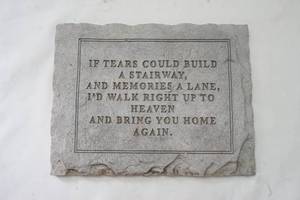 lot 358 image: stone memorial plaque