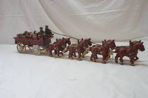 lot 394 image: cast iron Budweiser wagon
