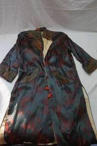 lot 414 image: vintage silk smoking jacket