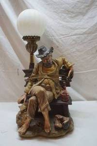 lot 480 image: vintage hobo bench light