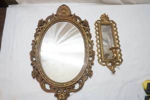 lot 484 image: oval framed mirror