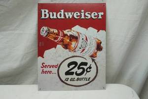 lot 497 image: Budweiser sign