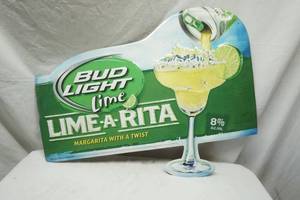 lot 522 image: Bud Light Lime-a Rita sign