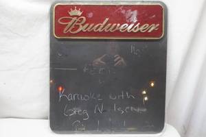 lot 526 image: Budweiser menu board