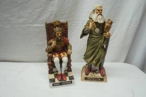 lot 541 image: Merlin and King Arthur decanters