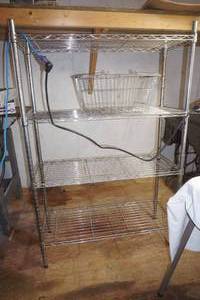 lot 544 image: stainless steel shelf