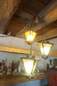 lot 557 image: vintage hanging light fixture
