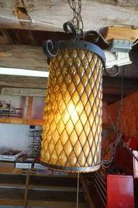 lot 559 image: vintage hanging light fixture