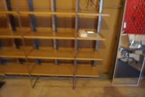 lot 48 image: 4 Level Wall Mount Shelving Unit