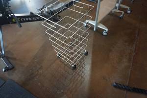 lot 65 image: Wheeled Wire PartsAccessory Holder