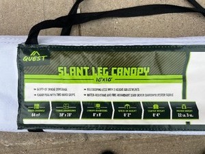 lot 80 image: Quest 10 x 10 Slant Leg Outdoor CanopyTent