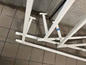 lot 87 image: Lot of Wall Mount Retail Clothing Display Racking
