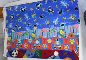 Cartoon Character Cotton Fabric.