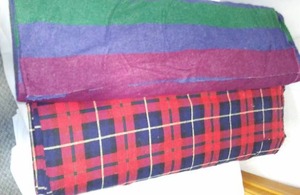 Flannel and Wool Blend.