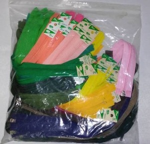 Zippers Many Colors, 10 In.