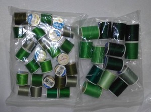 Assorted Green Threads