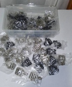 Suspender Buckles With Plastic Storage.