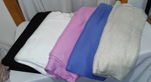Ribbed Knit.  Black, White, Purple, Blue, Grey.