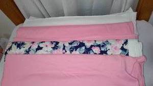Sweatshirt. Pink, Flowers, Pink And White Stripe